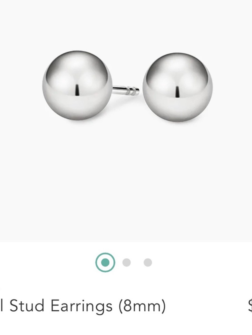Brilliant Earth Classic Silver Ball Stud Earrings - 8mm